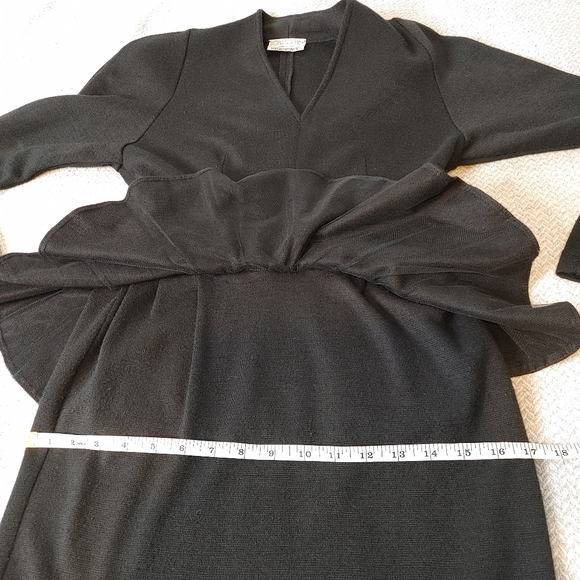 Vintage Dona Daphne wool peplum dress size 6 - Picture 15 of 16